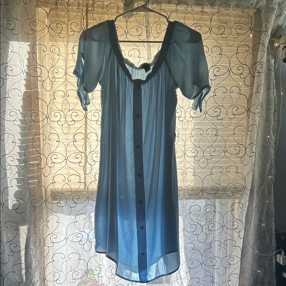 Rue21 Blue Sheer Mini Dress